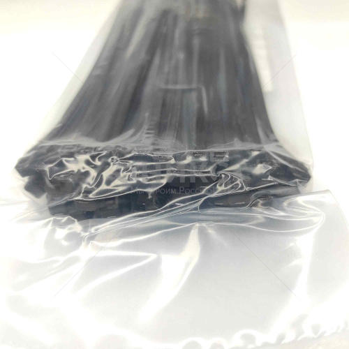 Хомут стяжка пластиковая нейлоновая черная 100 шт./упк. 3.6x250 - Оникс