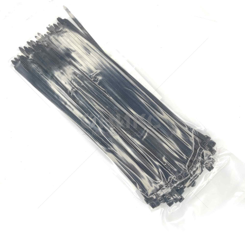 Хомут стяжка пластиковая нейлоновая черная 100 шт./упк. 2.5x200 - Оникс